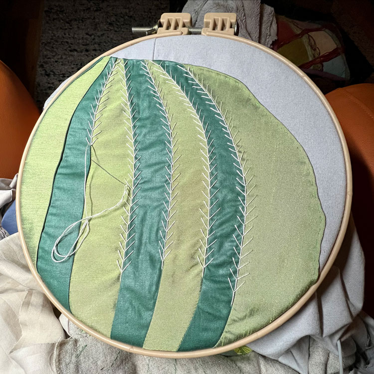 Detail of Cactus Garden Quilt