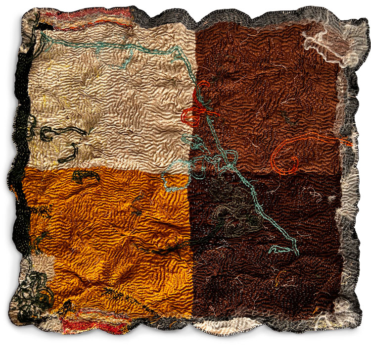 Detail of The First Cut is the Hardest Embroidery