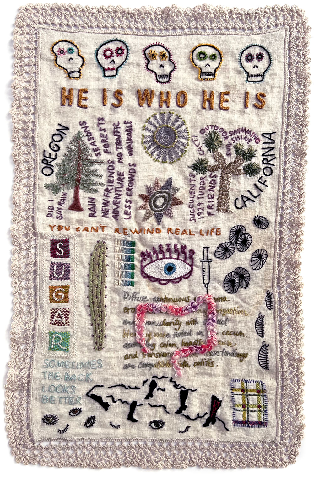 Image of He Is Who He Is Embroidery by Robin Romain