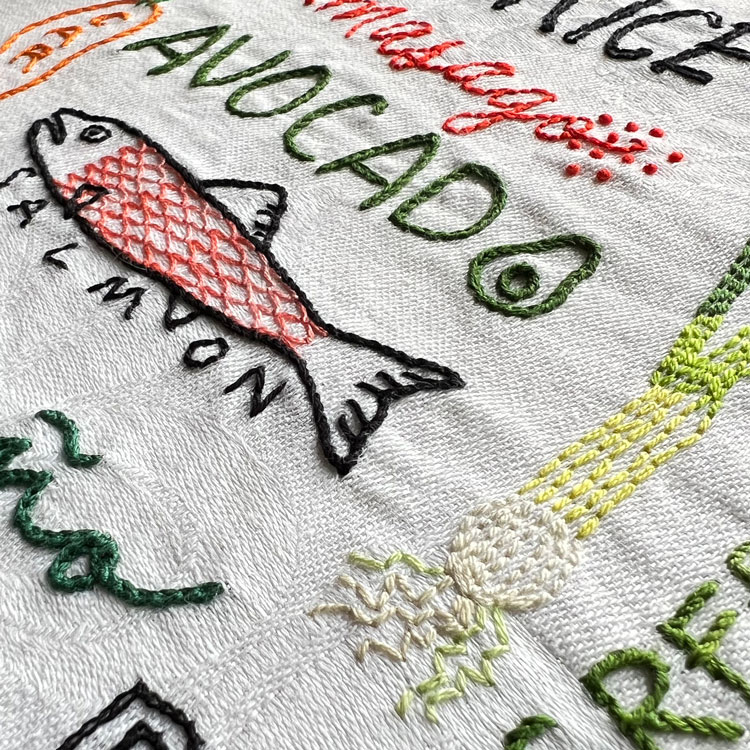 Detail image of Oliver's Poke Bowl Order Embroidery